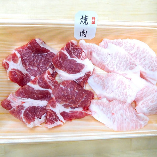 国産豚肉肩ロース、豚トロ焼肉セット　240g